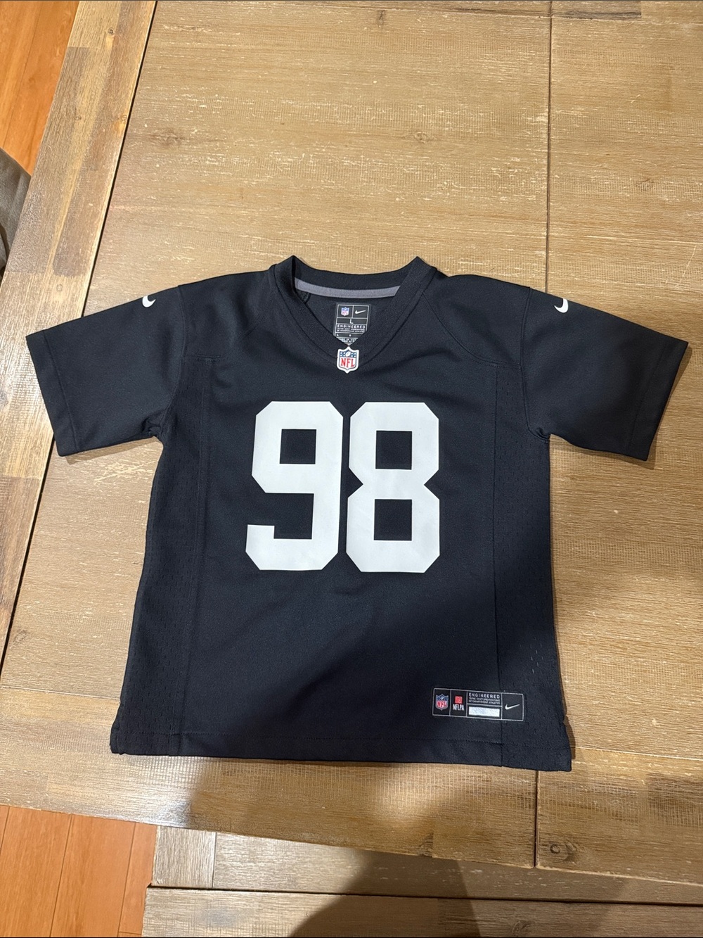 Nike Black Kids NFL Jersey Top with White 98-Crosby
